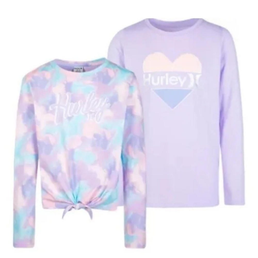 Hurley 2 pk bundle Girl's long sleeve shirts Size 6x